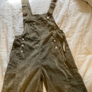 Pinkblush Maternity Olive Corduroy Overalls Medium